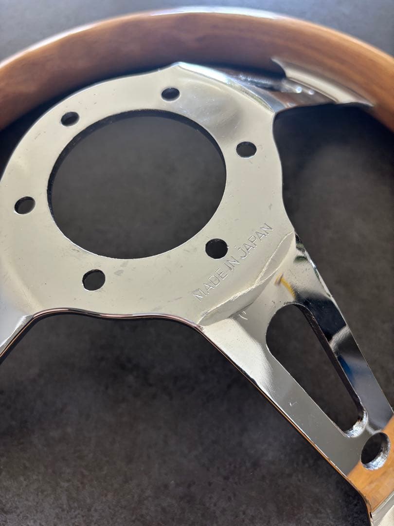 希少 当時物 小径 ウッドステアリング JDM 旧車 キャルルック USDM