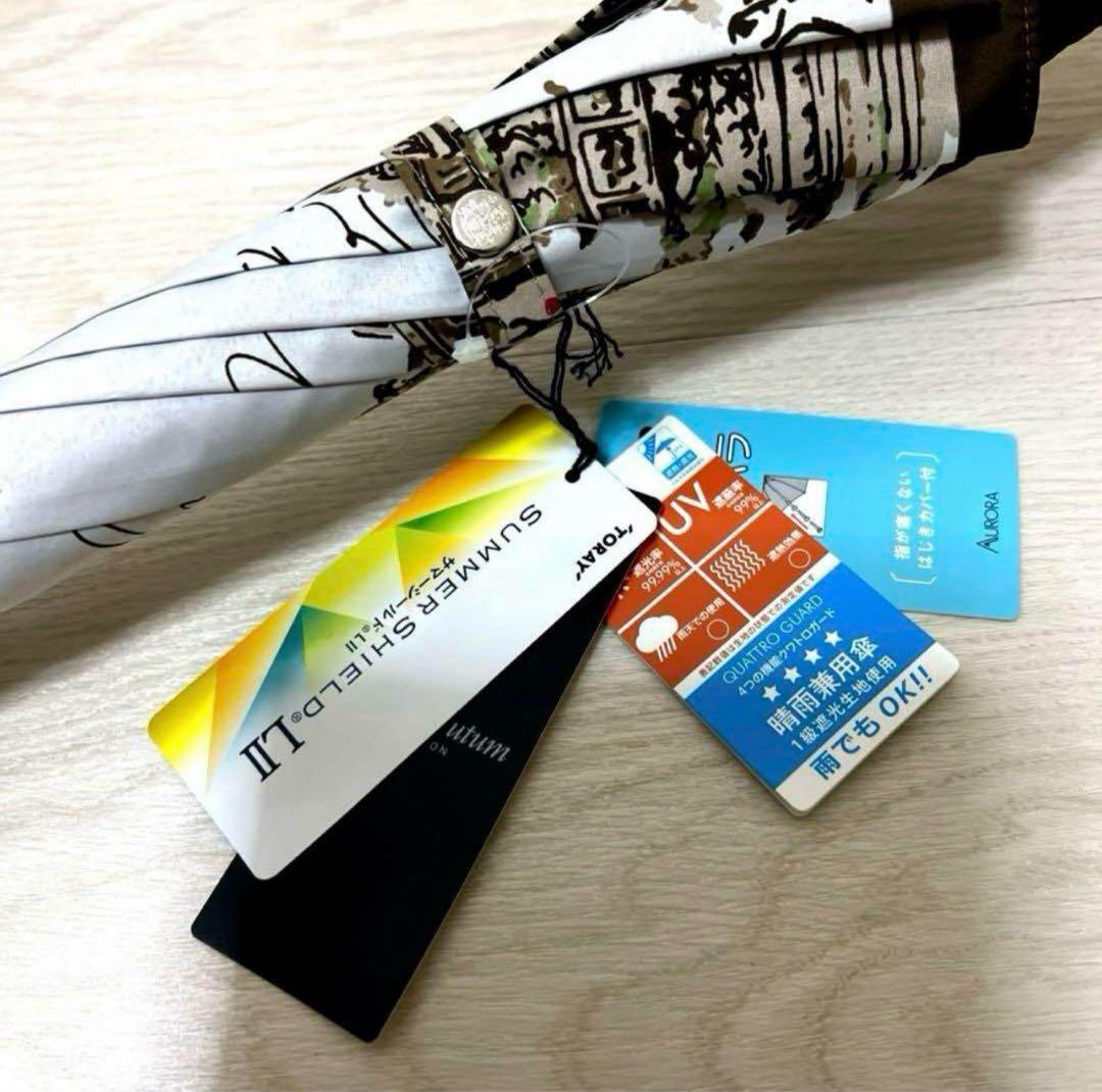 新品アクアスキュータム一級遮光傘 長傘 晴雨兼用 雨傘 プチパラ 軽量 日本製