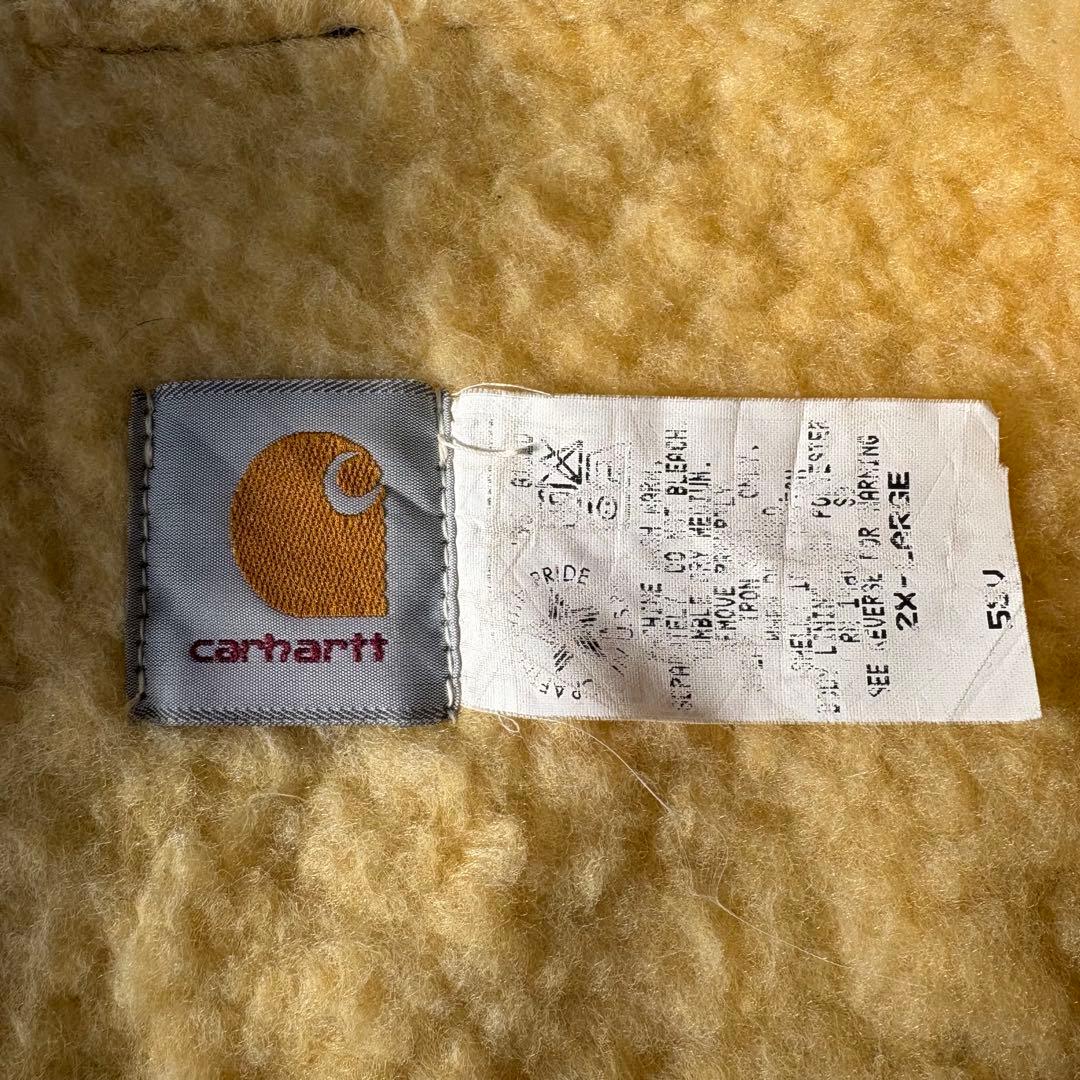 Carhartt カーハート ダックベスト ブラック 2XL 裏ボア