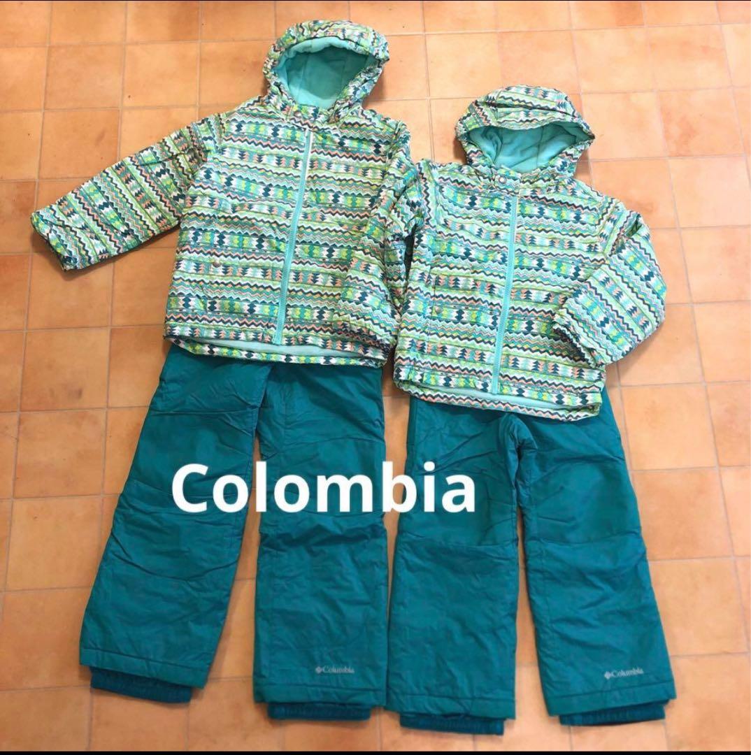 美品✨お揃いColumbia スキーウェア 上下セット XSS/XS &ニット帽