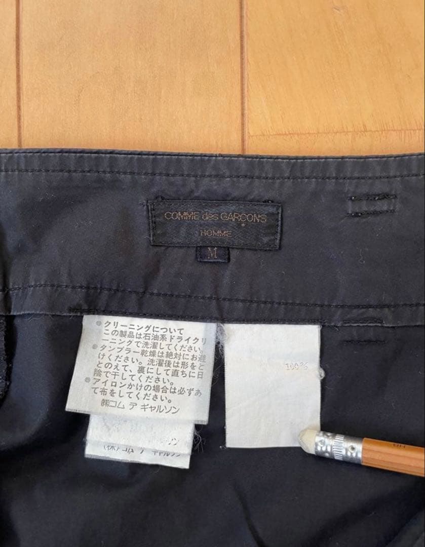 パンツ \"GARCONS HOMME\" Black cotton lien pants