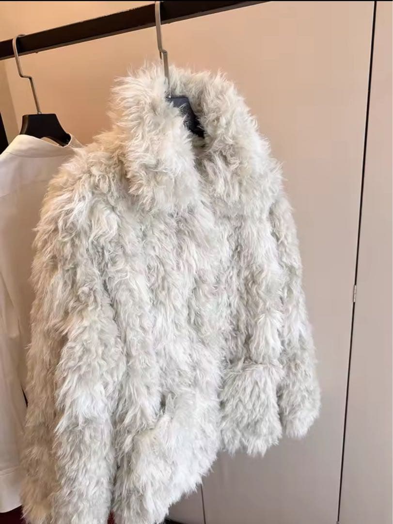 CERRIC Mixed Fur Jacket ベージュ