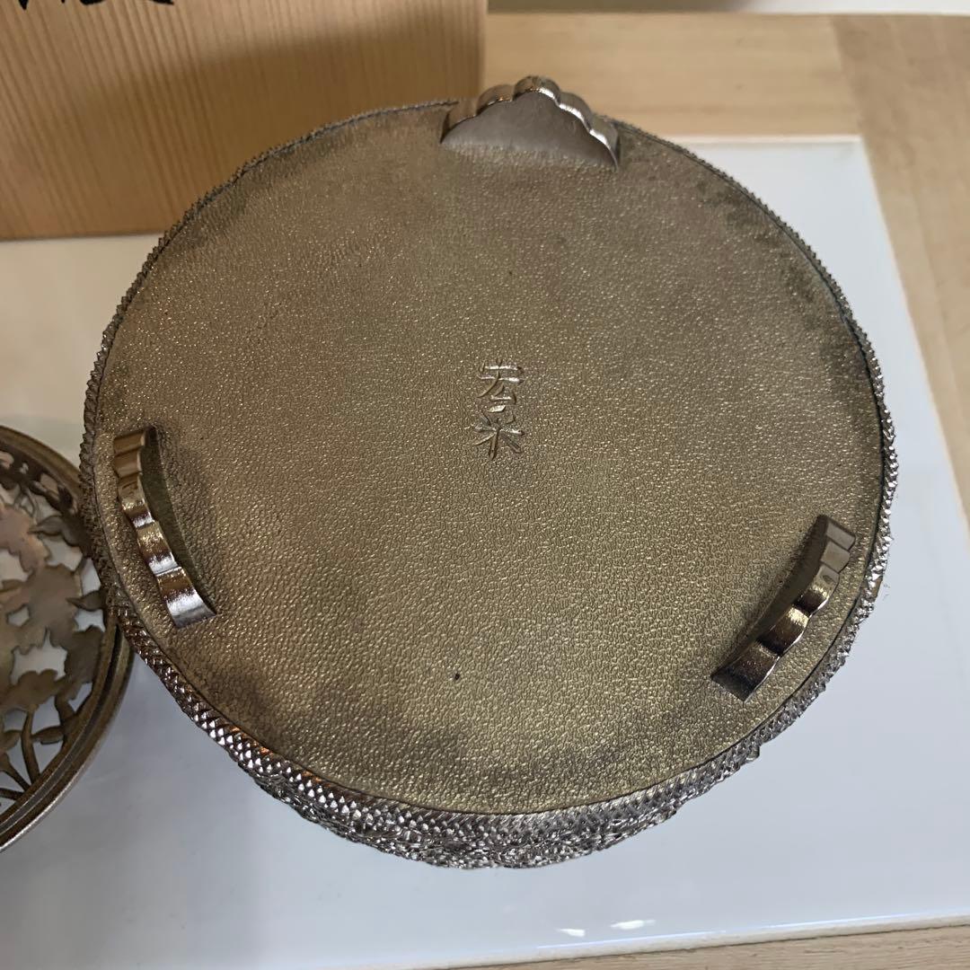 香炉 宏采作 菊華　本場高岡　伝統工芸