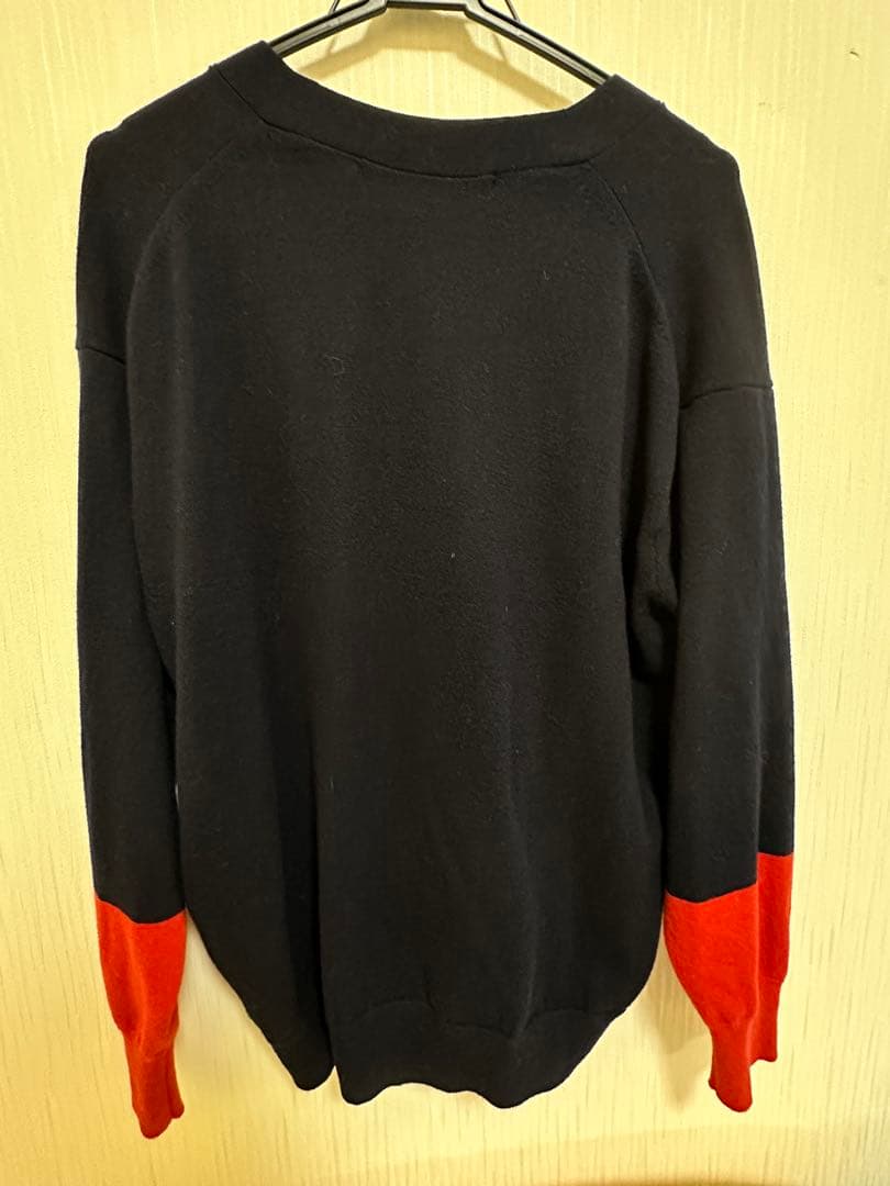 FRAMeWORK 馬刺繍 カーディガン ネイビー/レッド