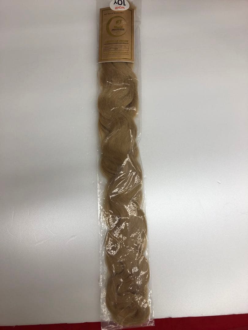 最高級人毛100%ブロンド ウェーブ ロングエクステンション