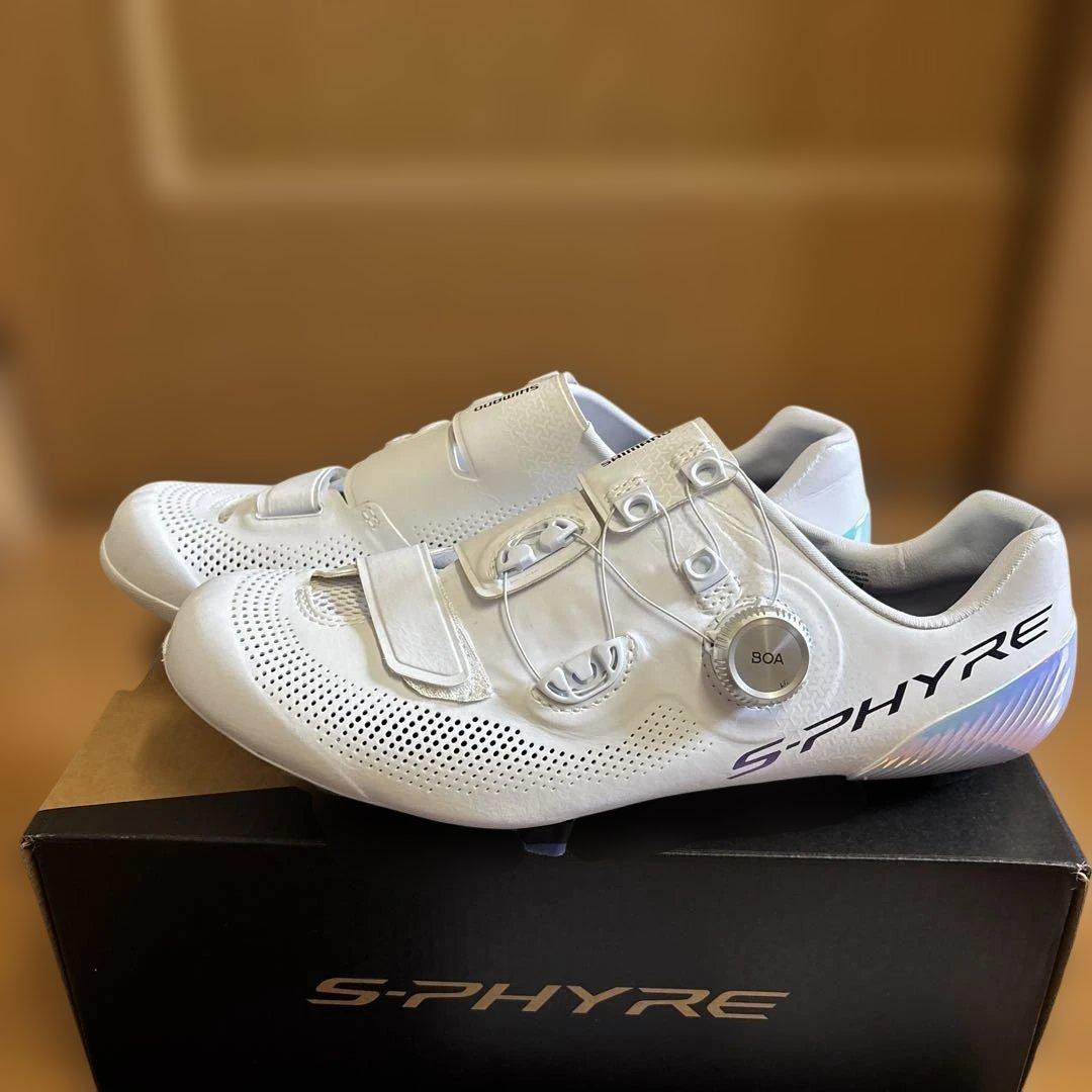 最新シマノS-PHYRE RH-RC903PWRホワイト シューズ 43