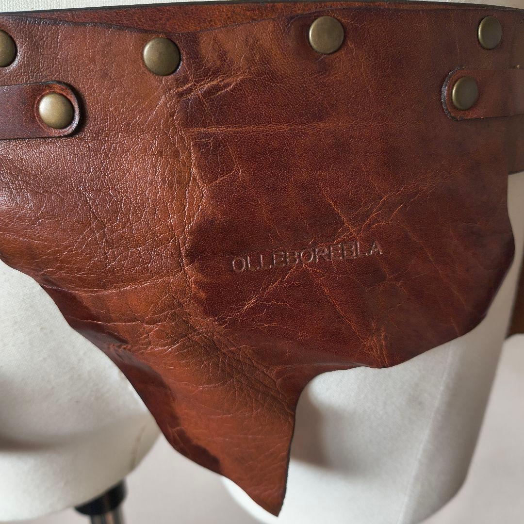 未使用 アルベロベロ オレボレブラ レザーウエストベルト ブラウン