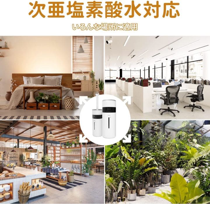 加湿器大容量18L 業務用タワー型上から給水 最大1500ml/h70畳超音波式