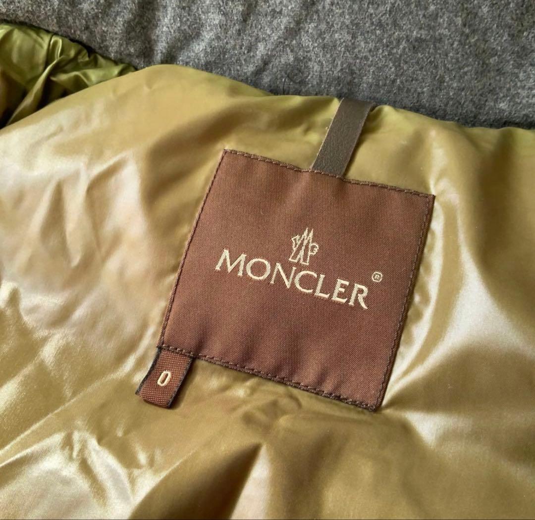 MONCLER モンクレール 茶タグ ウール ダウンベスト 0 グレー