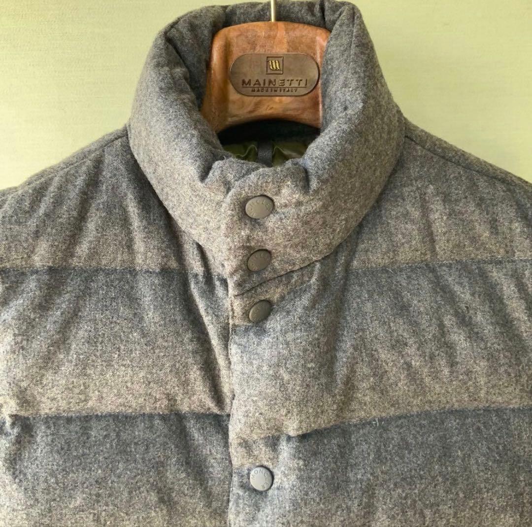 MONCLER モンクレール 茶タグ ウール ダウンベスト 0 グレー