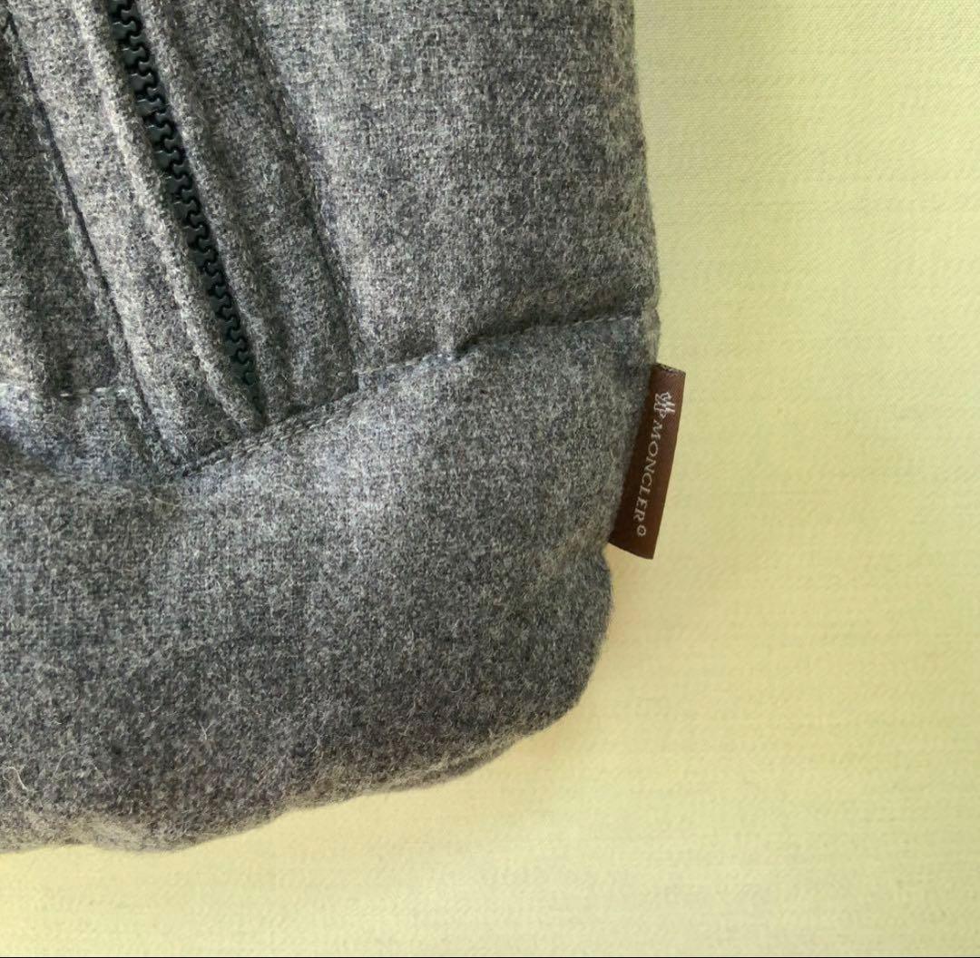 MONCLER モンクレール 茶タグ ウール ダウンベスト 0 グレー