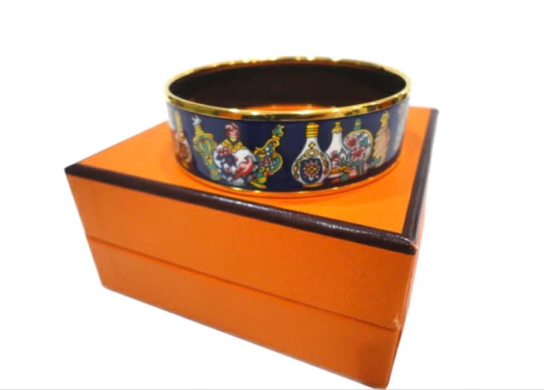 極美品♥️エルメス HERMESバングルGM エマイユメタル⭕️５日削除⭕️最終値下‼️