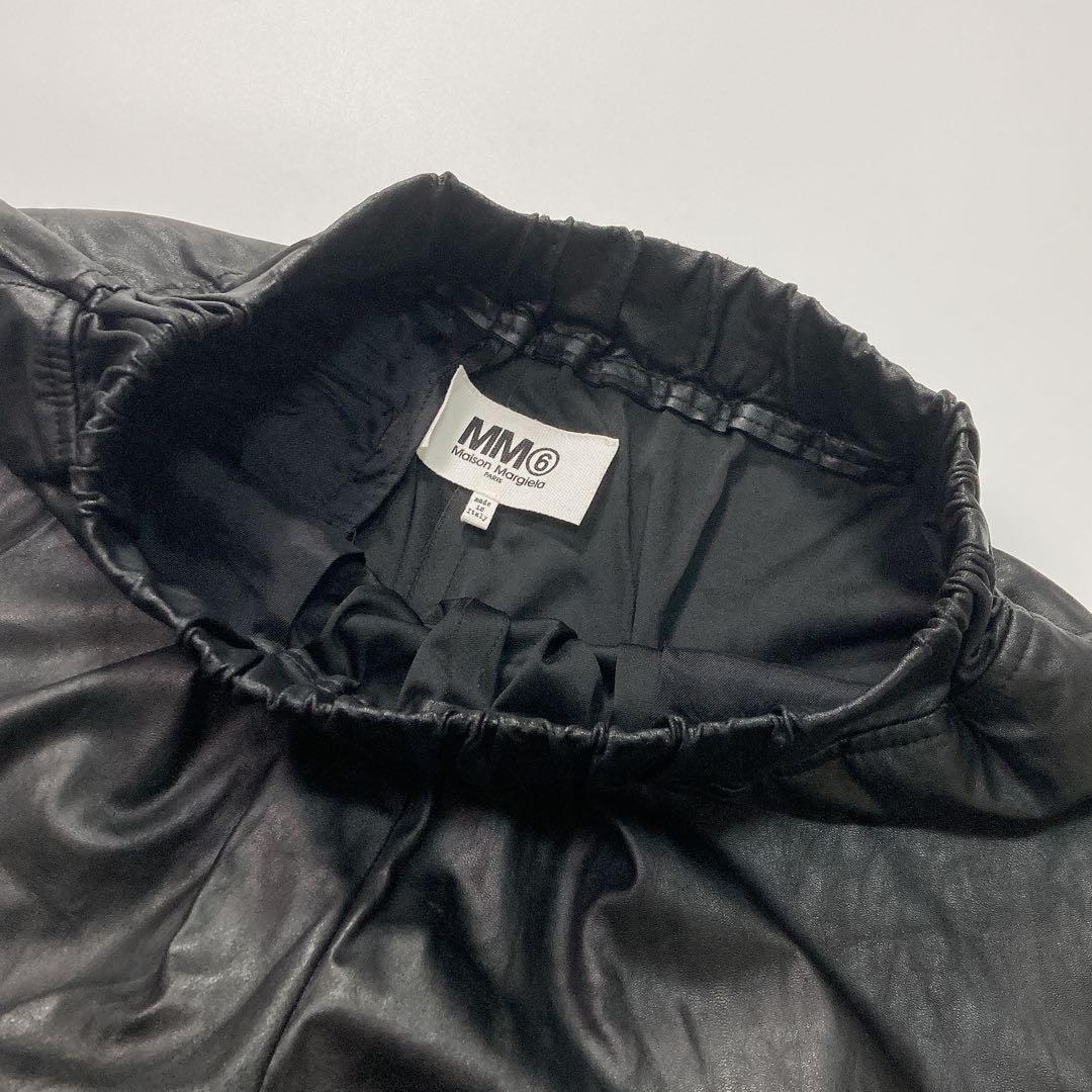 MM6 Maison Margiela フェイクレザー ハーフパンツ