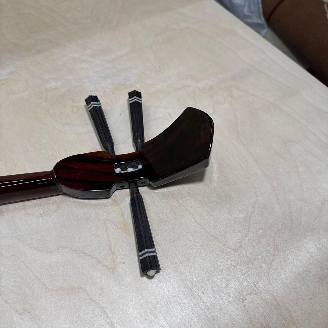 真壁型三線　仲嶺盛文作　本皮一枚張り ハードケース付き　こうさん専用