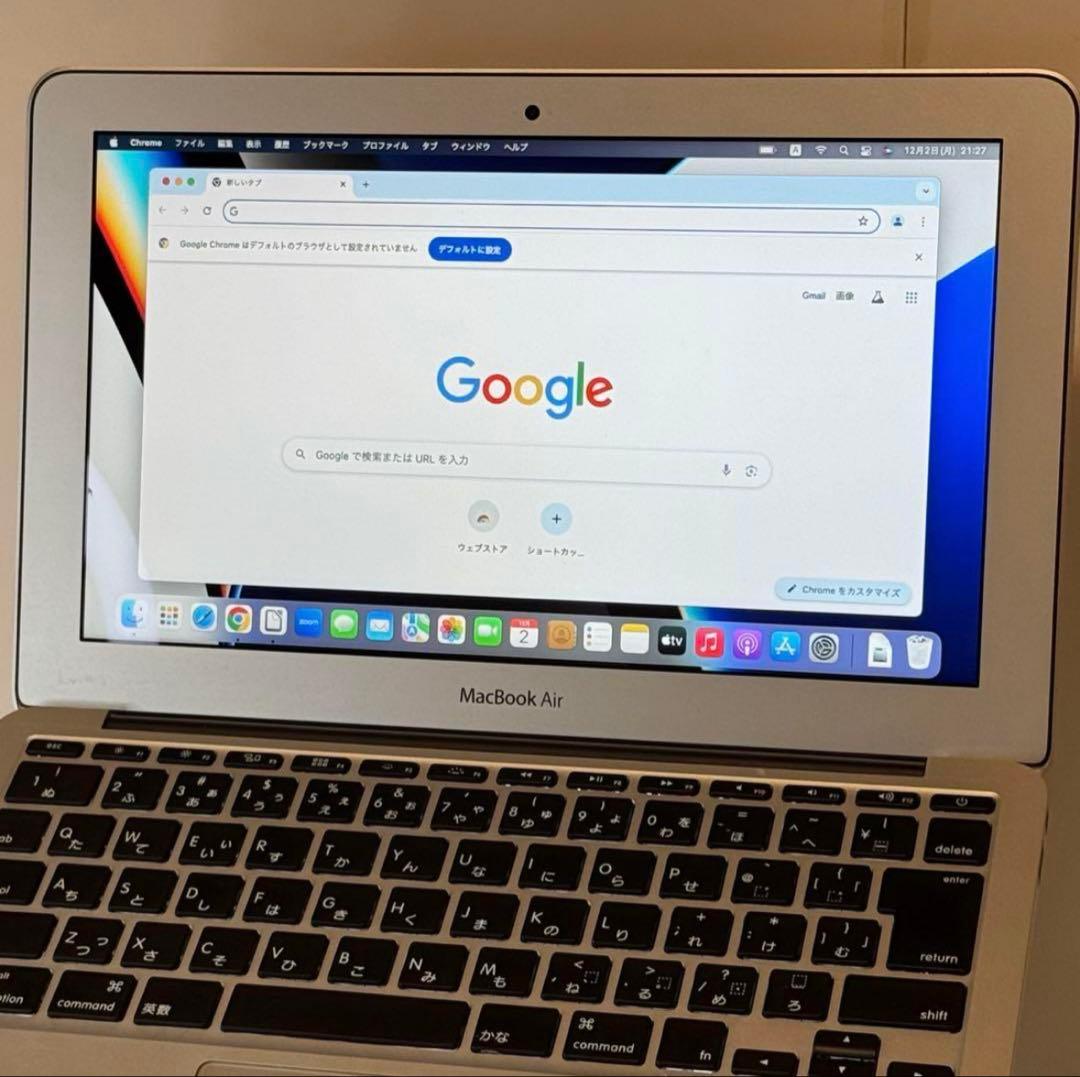 【薄型軽量】美品☆MacBook Air 11㌅ 互換Office/ZOOM搭載