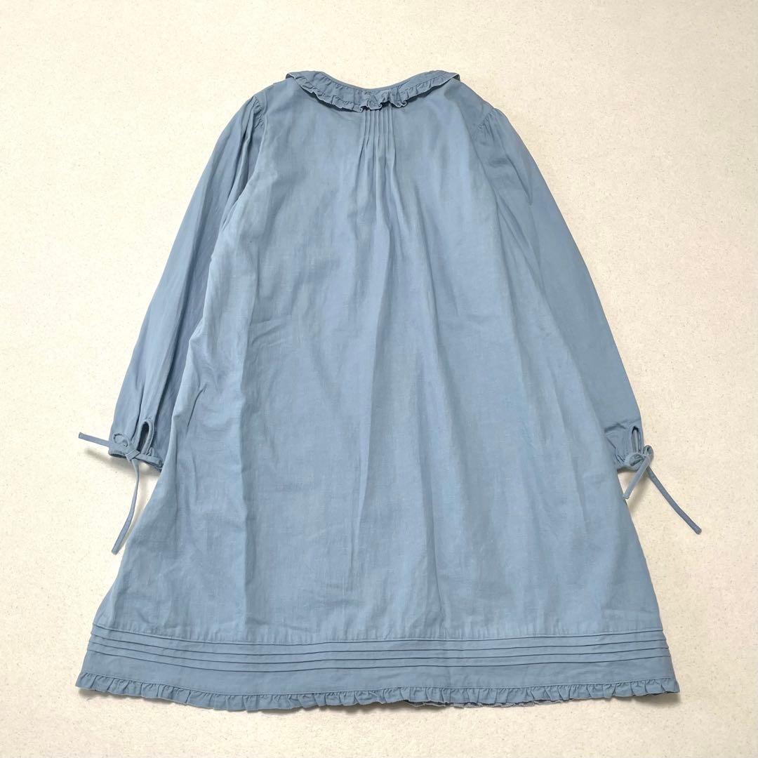 ピンクハウス デニム Aライン チュニック フリル ピンタック リボン