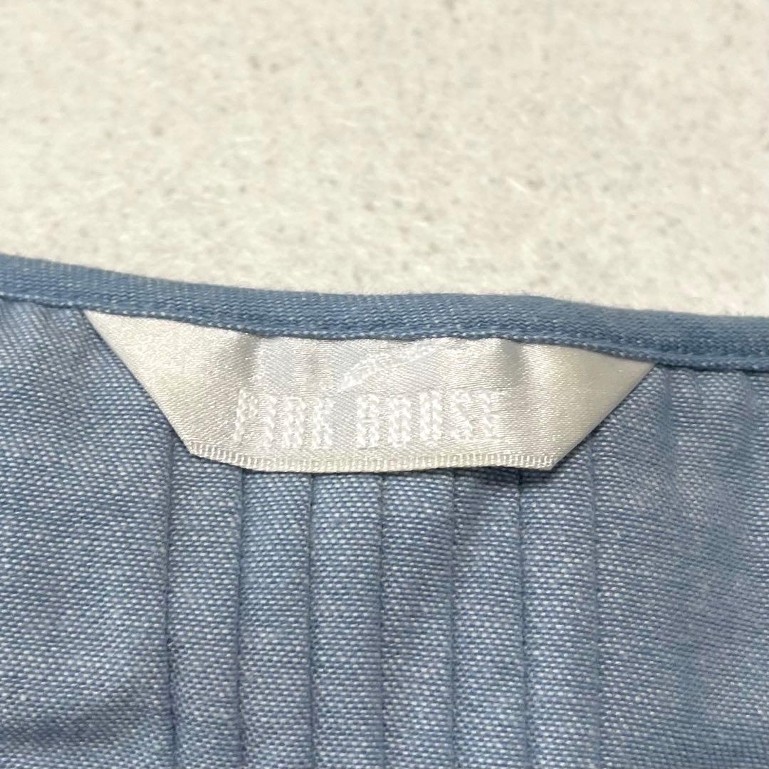 ピンクハウス デニム Aライン チュニック フリル ピンタック リボン