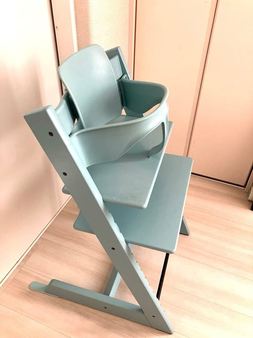 STOKKE トリップトラップ（椅子本体＆ベビーセット）　アクアブルー