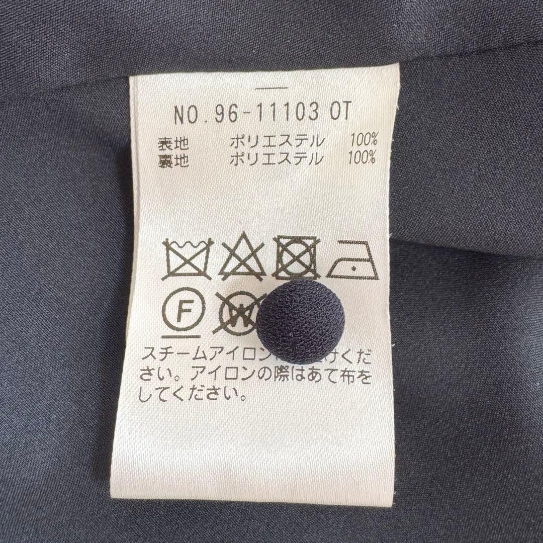 ストロベリーフィールズ ダブルプリーツワンピース ネイビー ベルト付 セレモニー