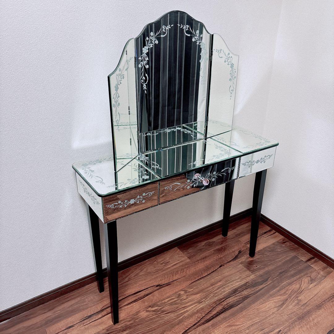 希少 ローラアシュレイ ベネチアン 三面鏡 ドレッサー 化粧台 鏡台 廃盤モデル