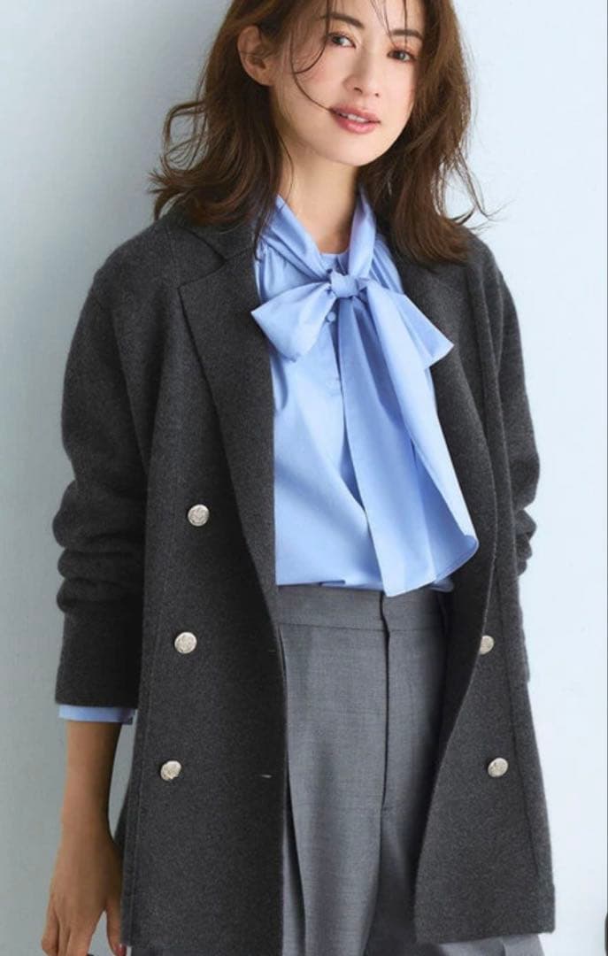 23区【見上愛さん着用】カシミヤブレンド ニット ジャケット