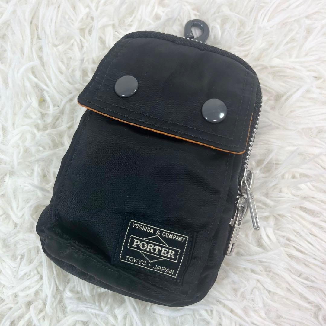 【美品】PORTER ポーター モバイルポーチ ミニポーチ タンカー