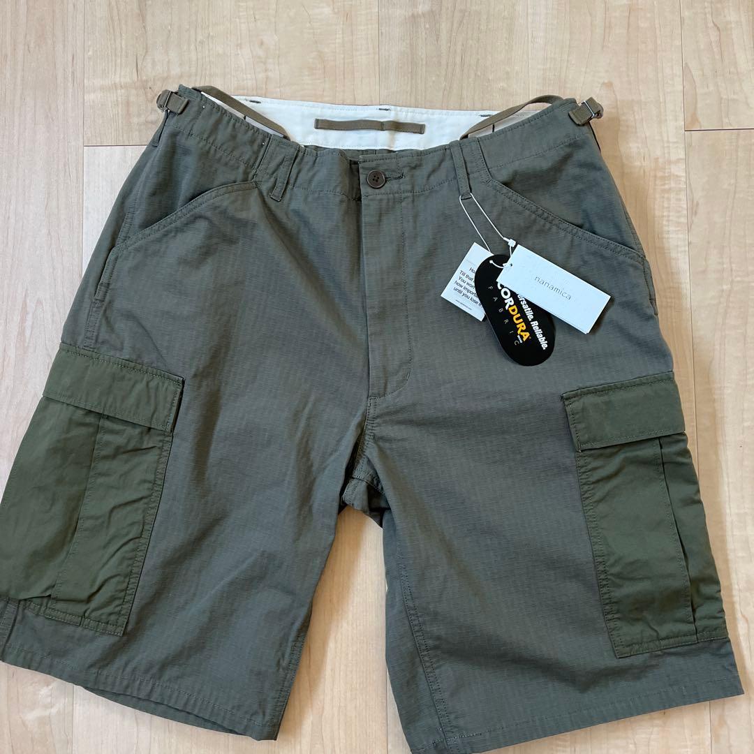 新品 nanamica ナナミカ Cargo Shorts khaki 34