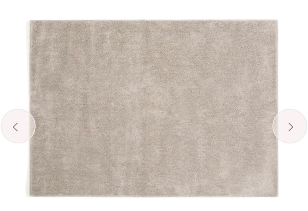 フランフラン　ウォッシャブルカステラグ M シルバー 2000×1400