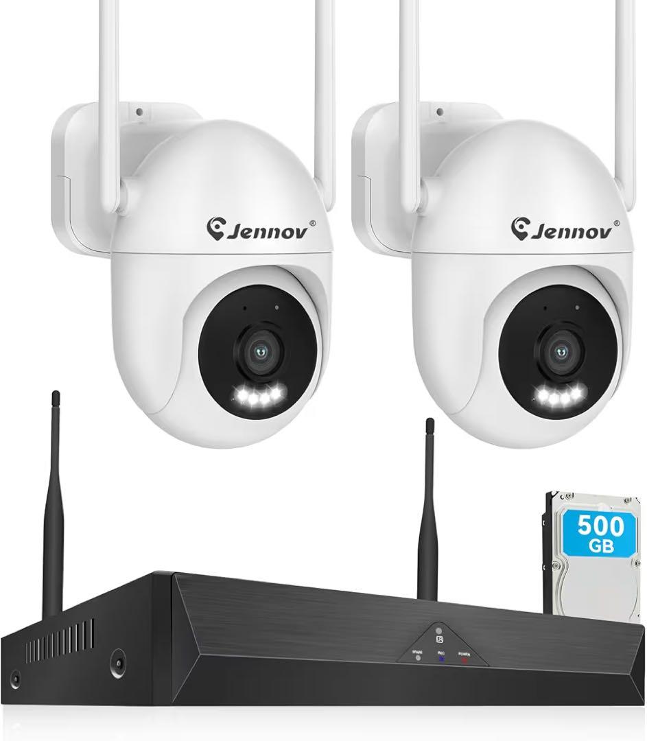JENNOV 防犯カメラ 屋外 800万画素対応可 360°広角撮影 パンチルト