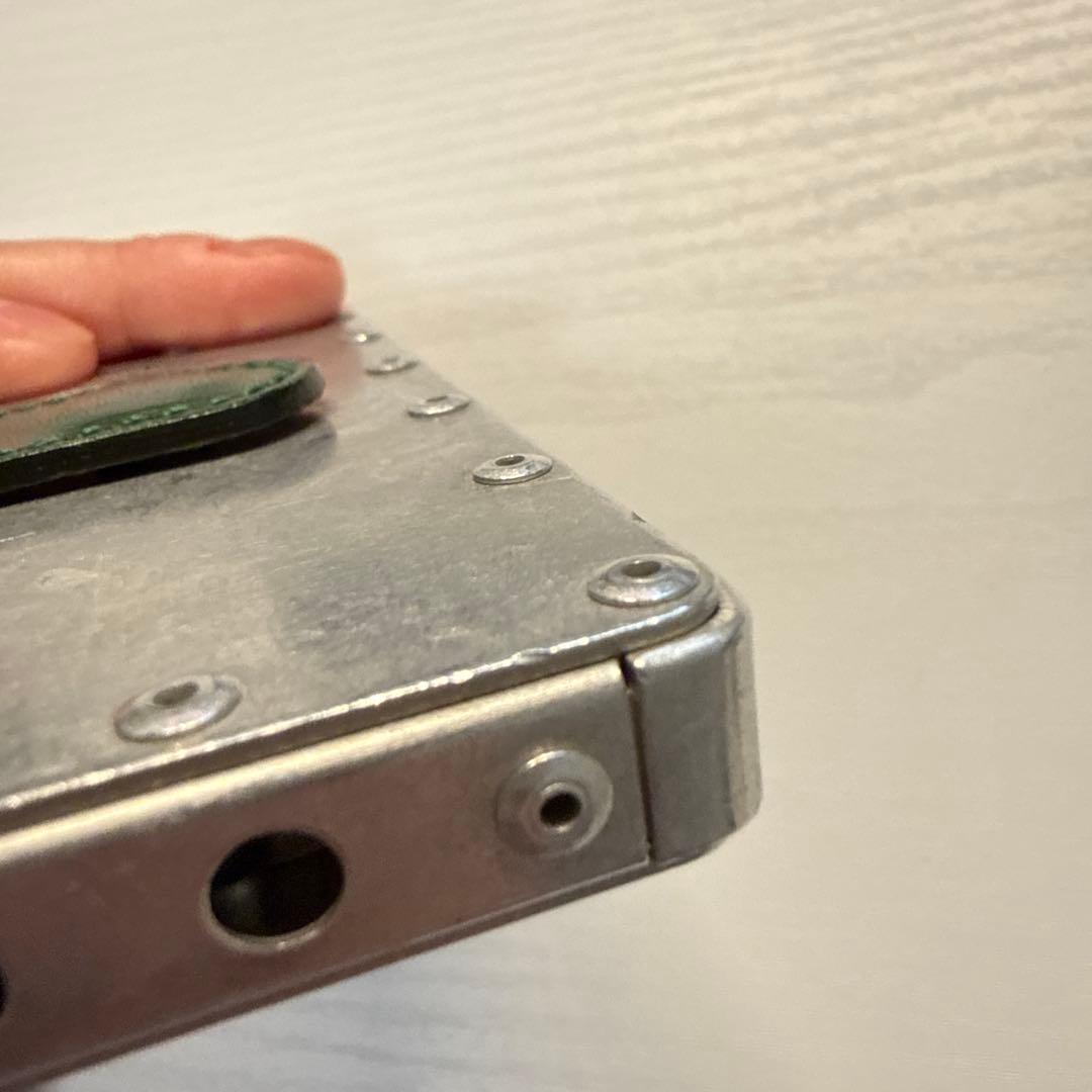 AERO CONCEPT 緑レザーベルト名刺入れ ケース