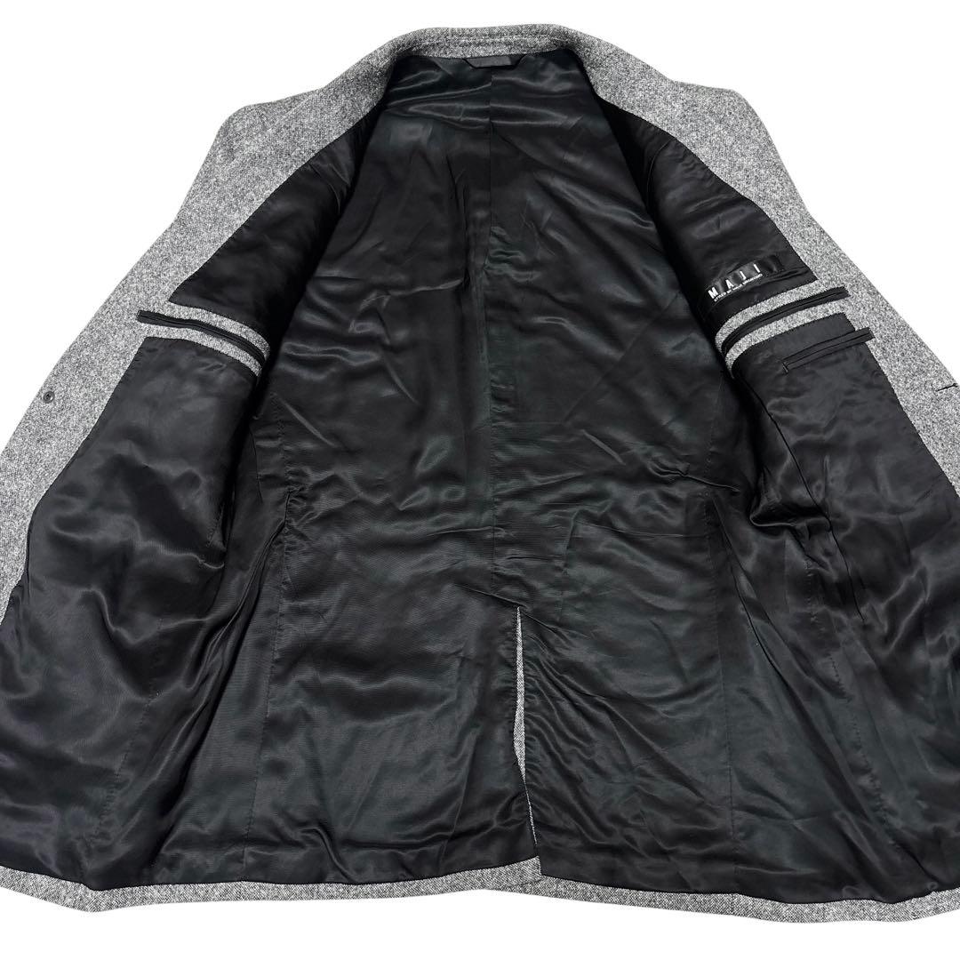 美品 AOKI アオキ ツイード風 3ピース スーツ セットアップ M グレー