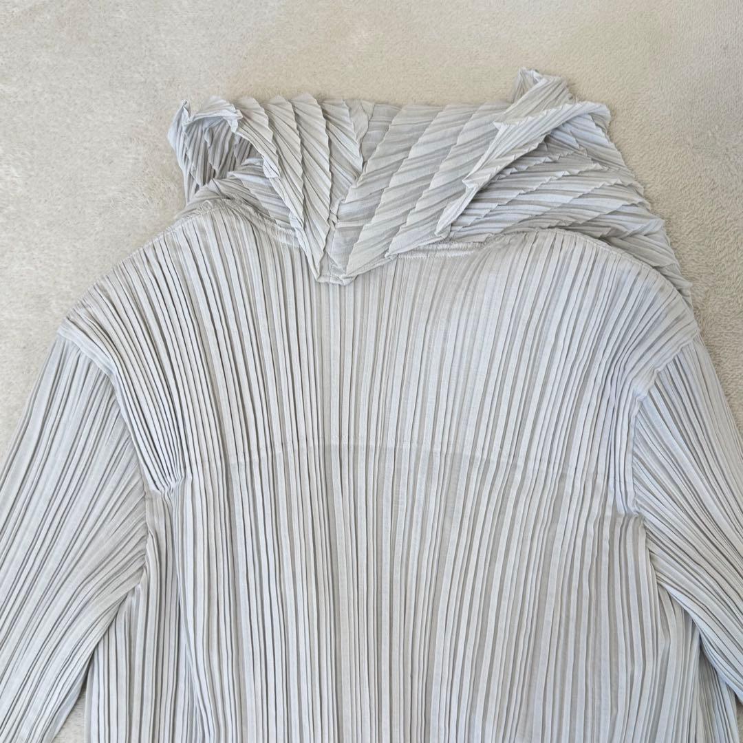 極美品✨ISSEY MIYAKE プリーツ　立体　変形　ジャケット　ライトグレー