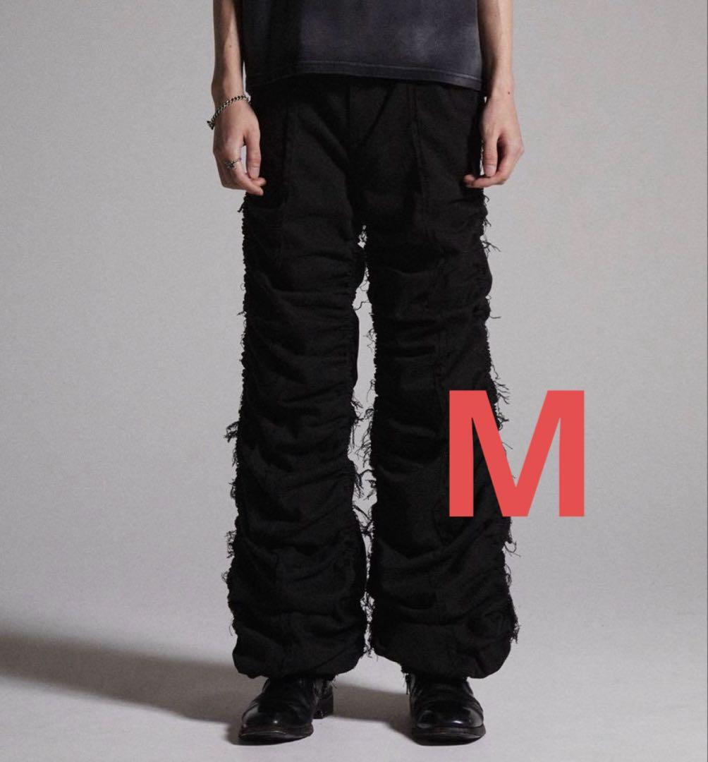 【GRANCY】シャーリングダメージデザインコットンパンツ (ムカデパンツ) ‎