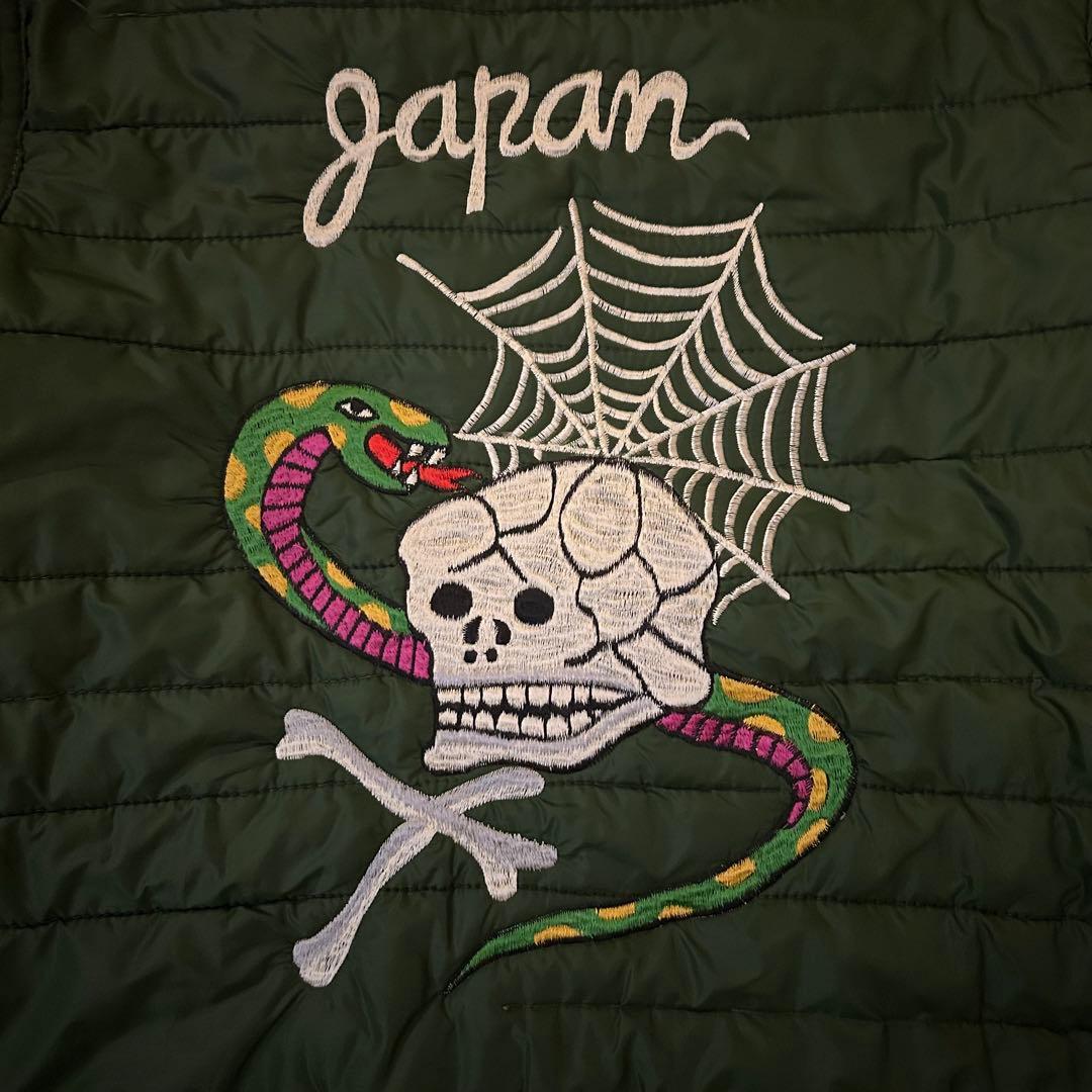 スーベニアジャケット キルティング ライナー スカル 刺繍 ドクロ ベトジャン