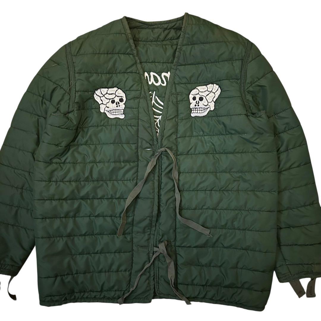 スーベニアジャケット キルティング ライナー スカル 刺繍 ドクロ ベトジャン
