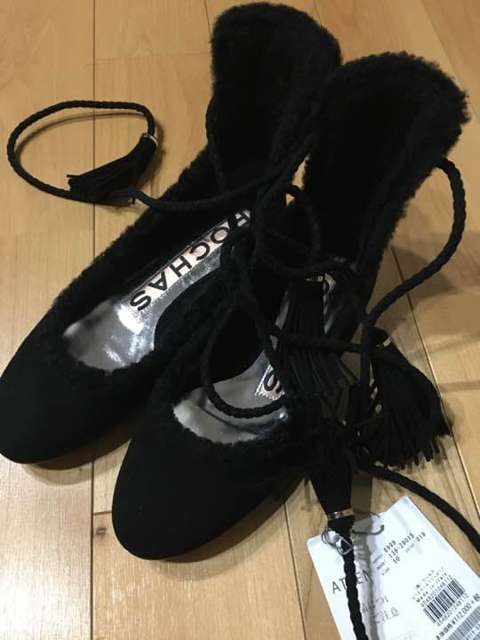 rochas 35 レースアップバレエシューズ 新品❤︎