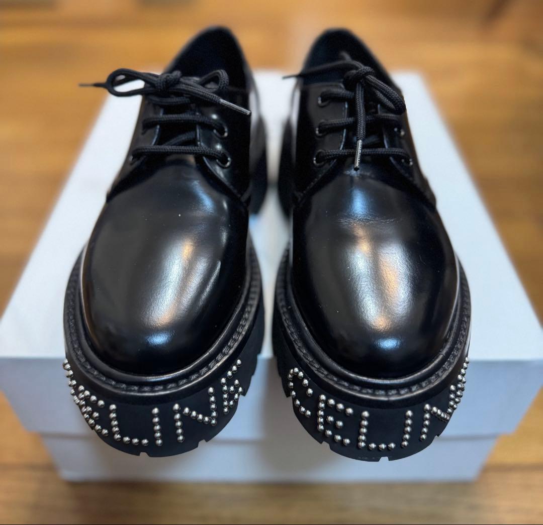 CELINE 厚底レースアップスタッズロゴシューズ 36.5
