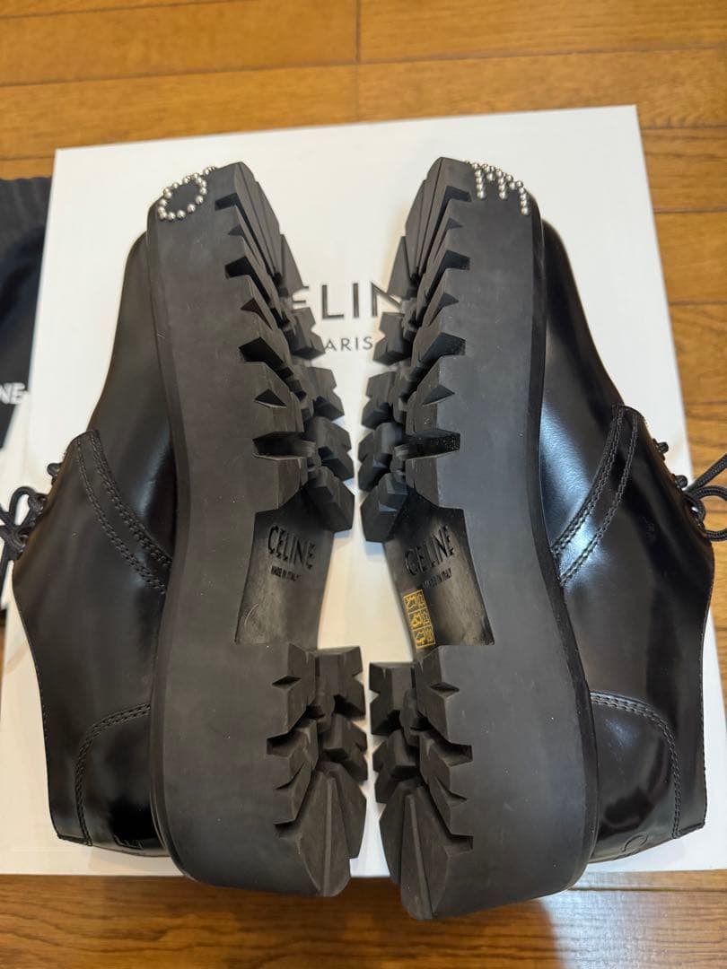CELINE 厚底レースアップスタッズロゴシューズ 36.5
