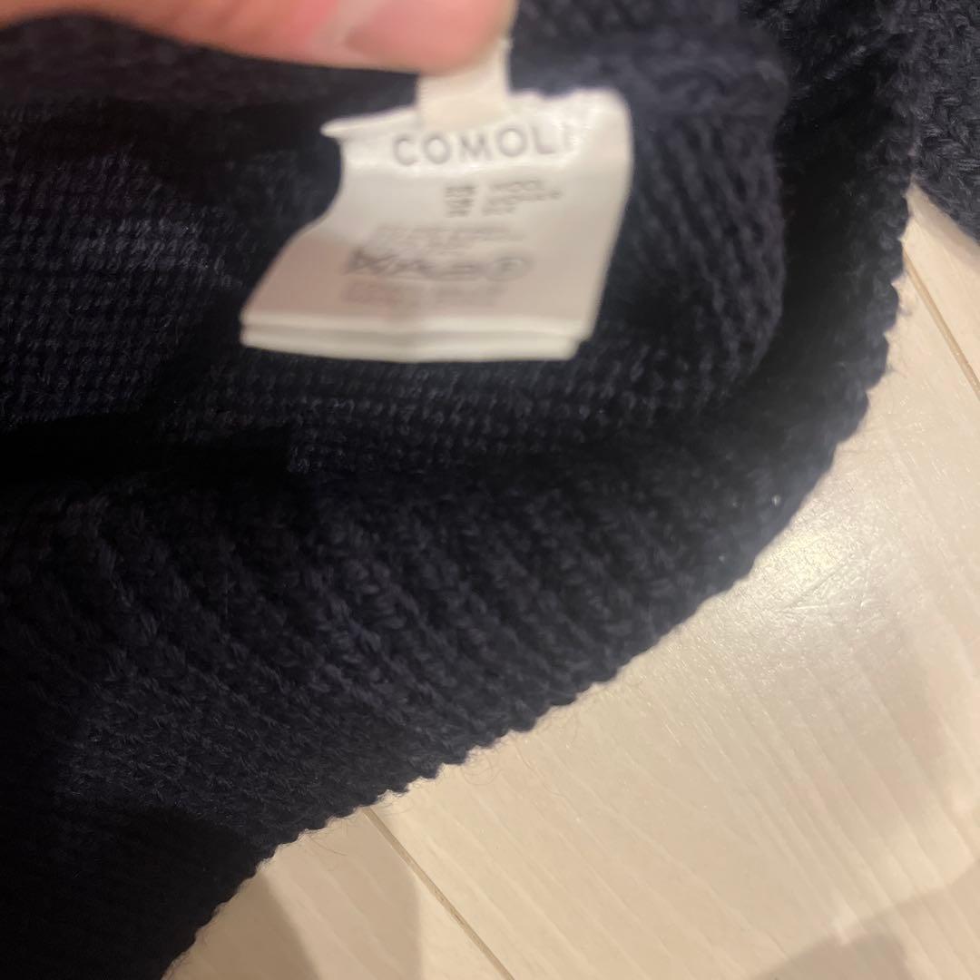 新品comoliネイビーニットセーター