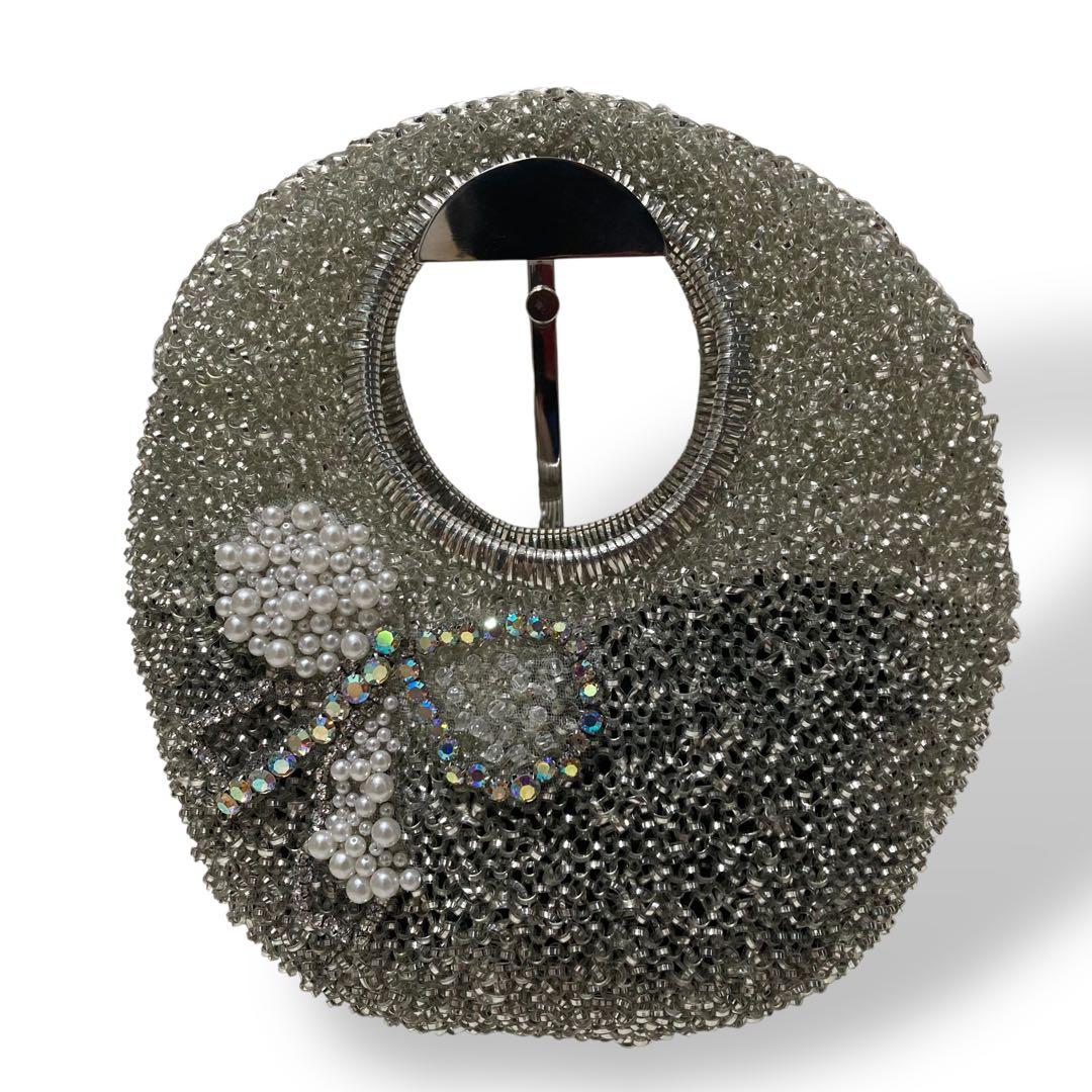 【極美品】アンテプリマ　ワイヤーバッグ　ハンド　リボン　ビジュー　パール　高級感