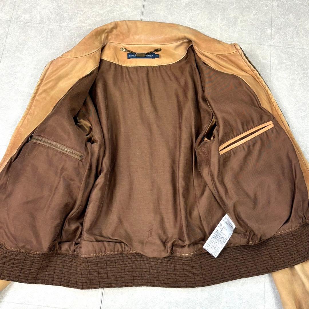 【希少】 RALPHLAUREN ラムレザー 羊革 ブルゾン Mサイズ