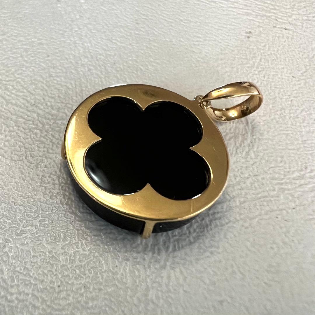 美品 K18 オニキス 18金 ペンダントヘッド 1.9g SN1884