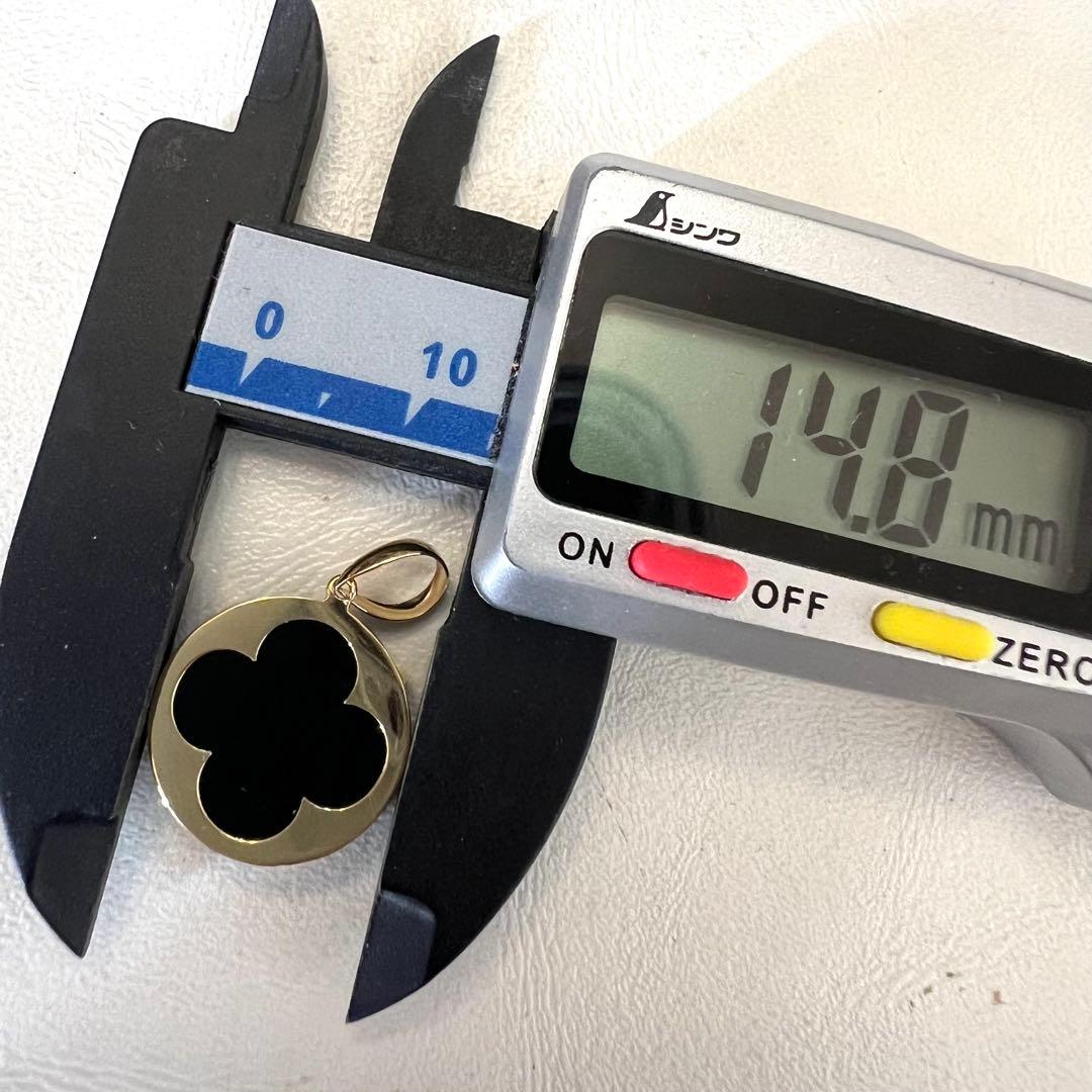 美品 K18 オニキス 18金 ペンダントヘッド 1.9g SN1884