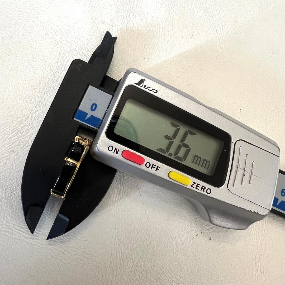 美品 K18 オニキス 18金 ペンダントヘッド 1.9g SN1884