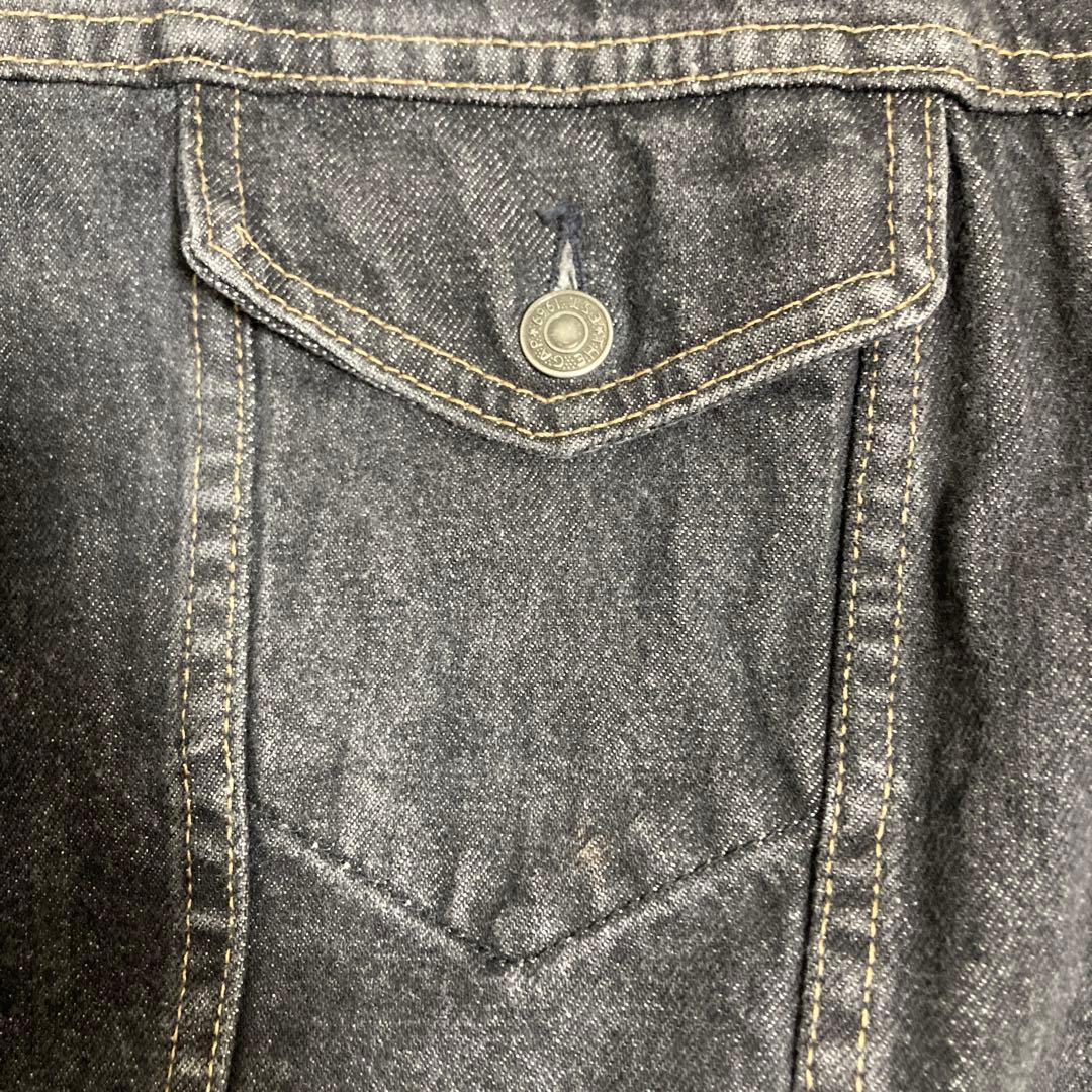 【幻級】90s USA製 OLD GAP ブラック デニムジャケット 先染め