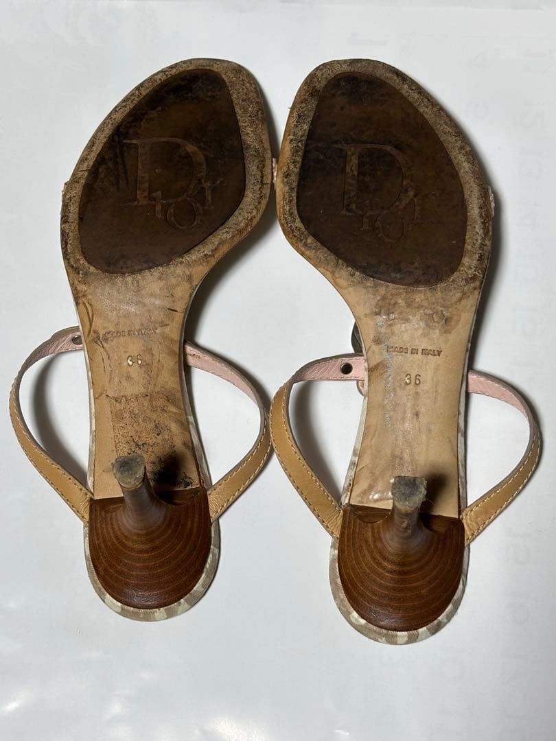 Christian Dior ミュールサンダル　トロッター柄