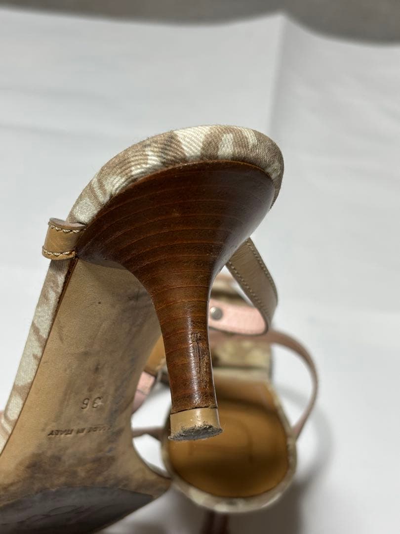 Christian Dior ミュールサンダル　トロッター柄