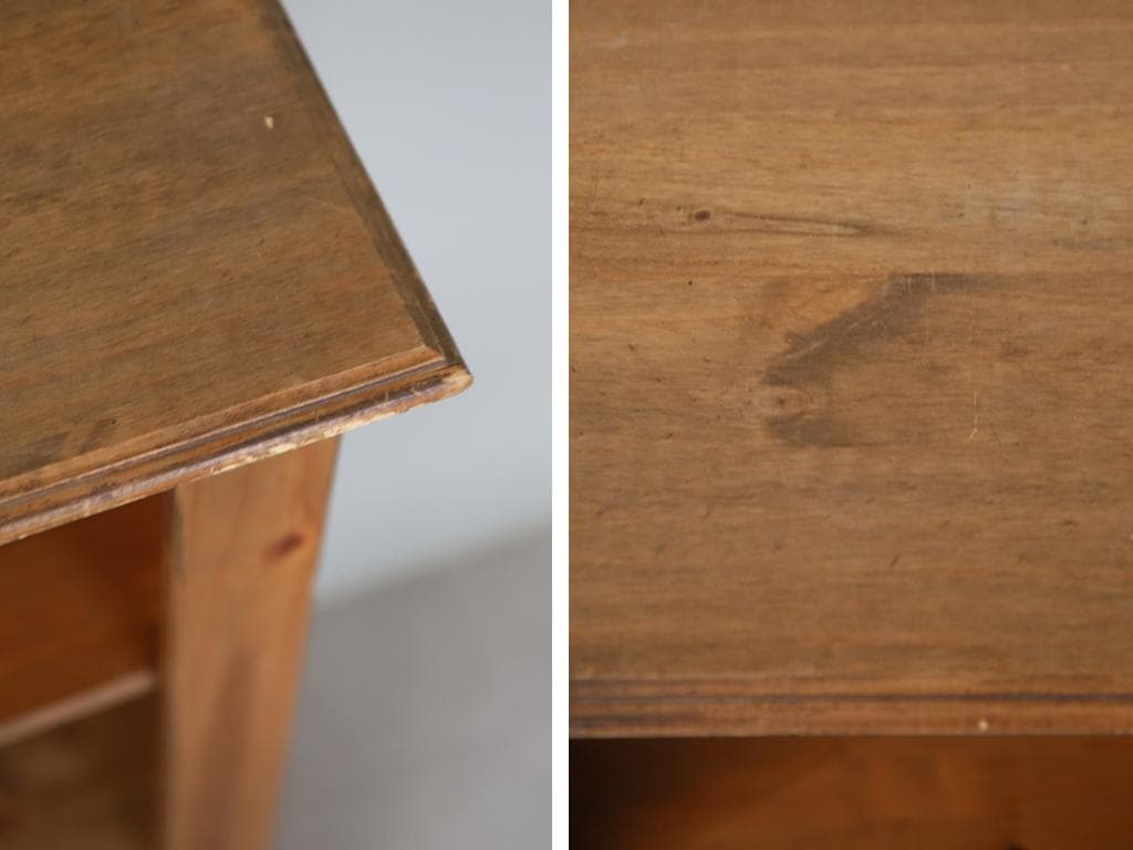 英国アンティーク木製ブックシェルフ/本棚/飾り棚/ラック/花台(91-182-1