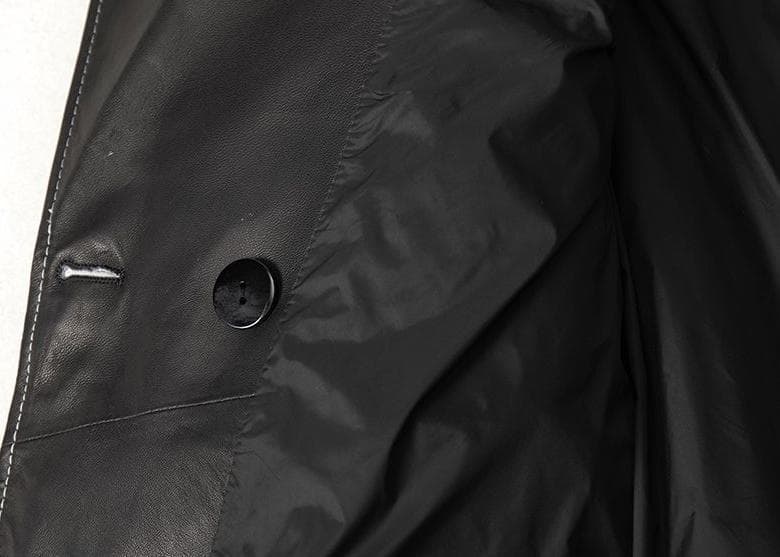 新品限定レディース高級 本革↑☆超ソフトなラムレザーダウンコート 黒♪毛皮ファー