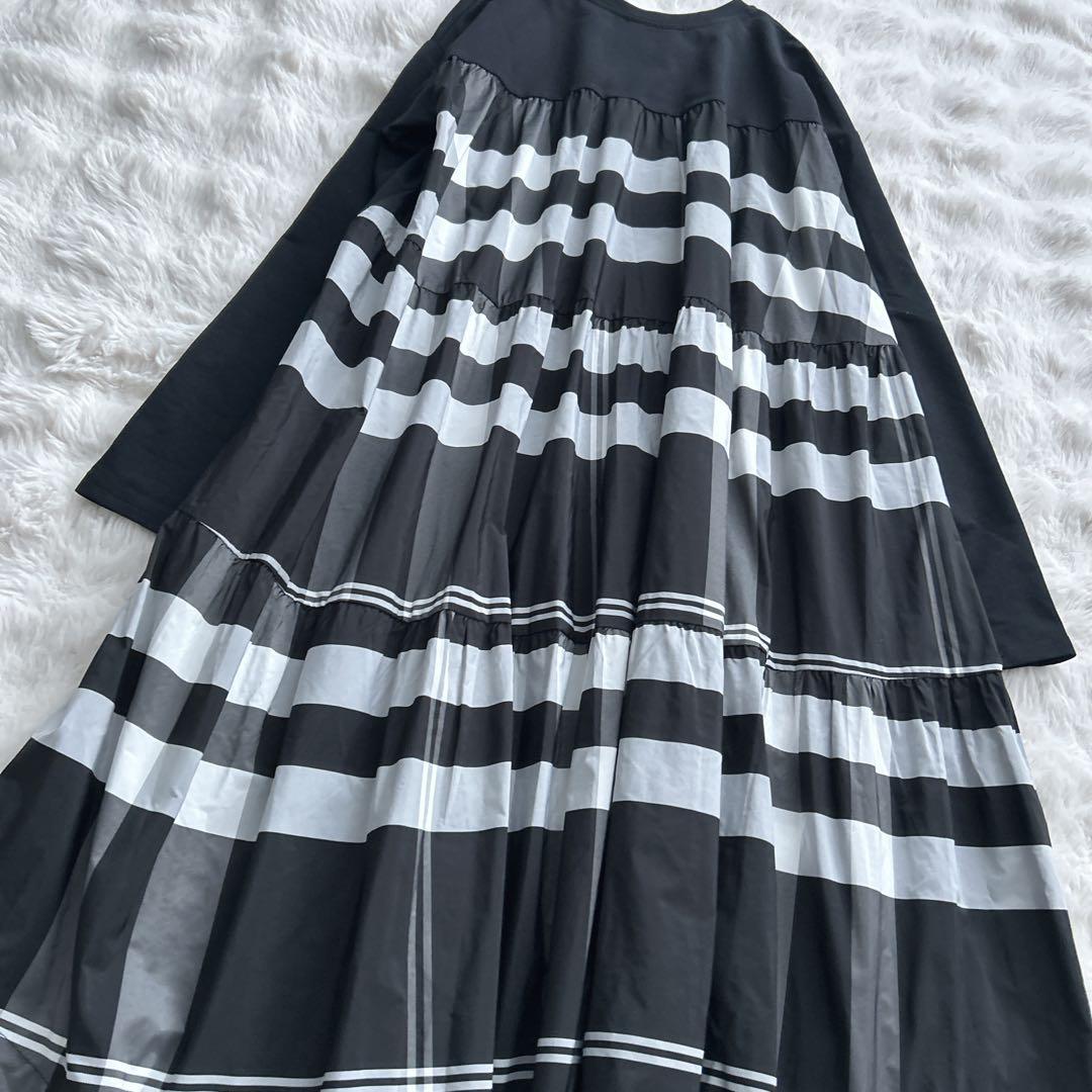 ビアズリー★ タフタビッグチェックワンピース　ブラック　チェック